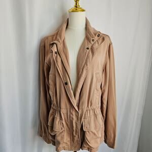 A loves A Women's M Tan Utility Military or Anorak Jacket